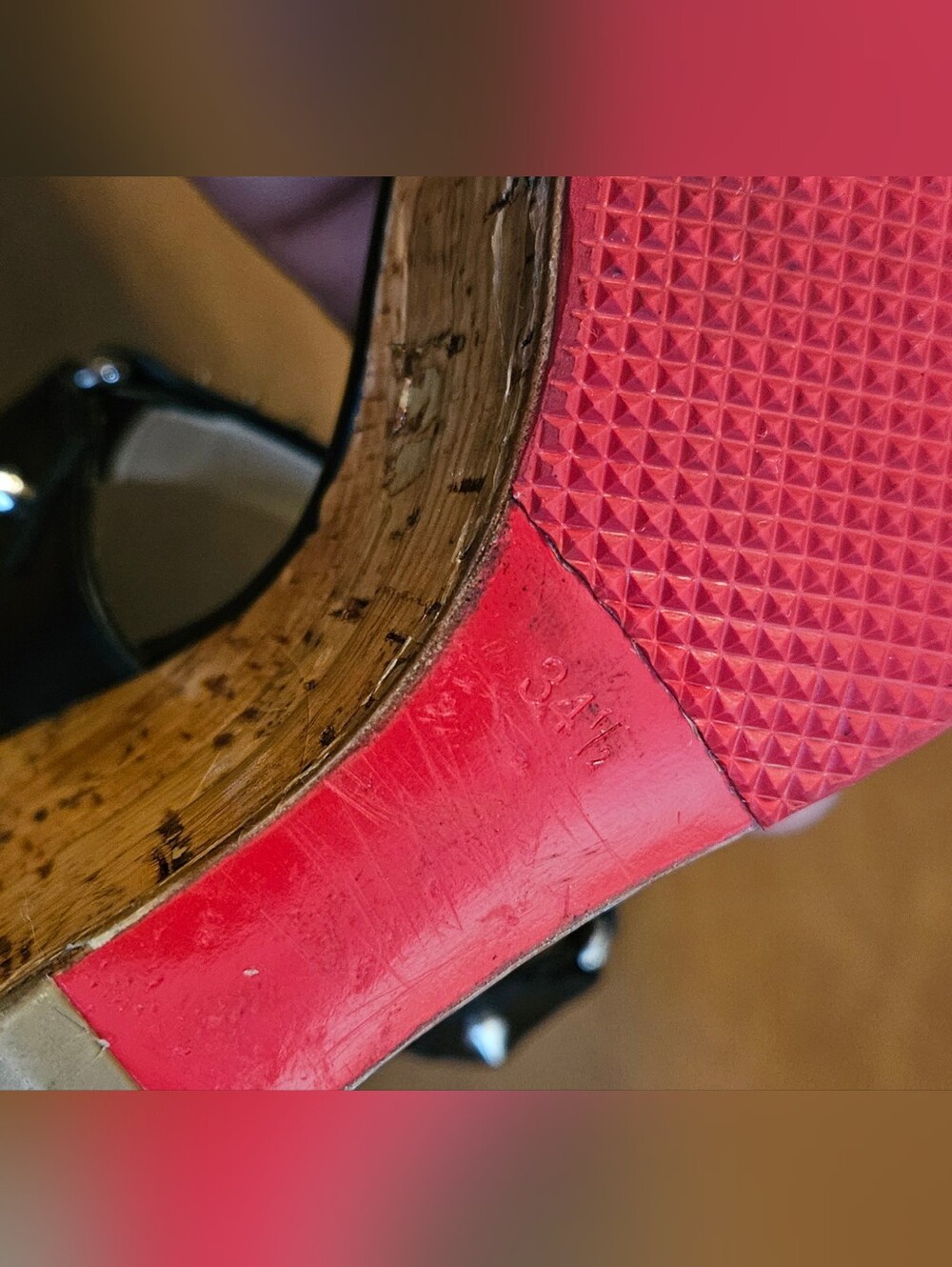 Christian Louboutin Black Leather Spikes-Studded Wedge Sandals Size 4.5 US - Picture 12 of 16